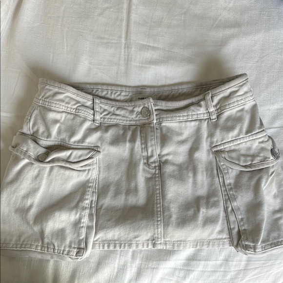 Garage Light Tan Denim Mini Skort - Picture 1 of 5